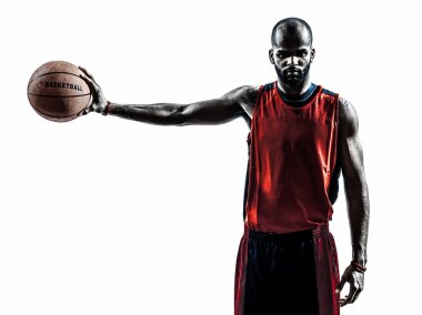 african man basketball player silhouette clipart
