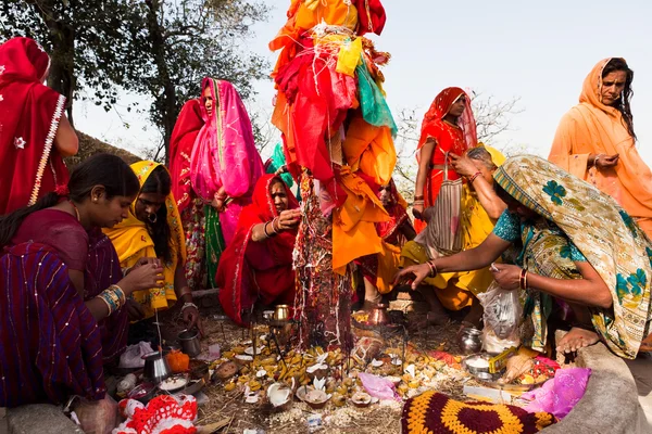 Gangaur 祭-ラージャス ターン州 — ストック写真