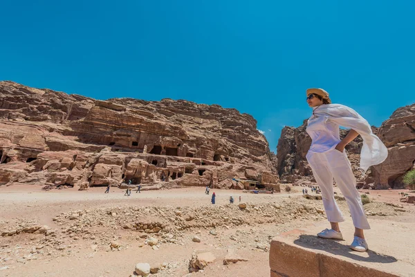 W Nabatejskie miasto petra jordan — Zdjęcie stockowe
