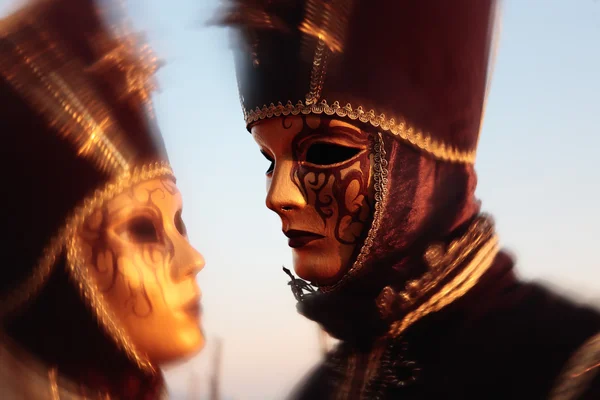 Máscara retrato carnaval de Veneza itália — Fotografia de Stock