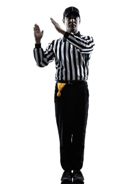 american football referee gestures intentional grounding silhoue clipart