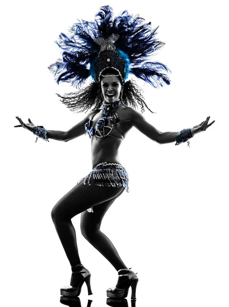 Mujer samba bailarina silueta — Foto de Stock