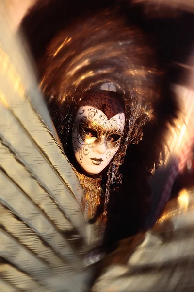 Máscara retrato carnaval de Veneza itália — Fotografia de Stock