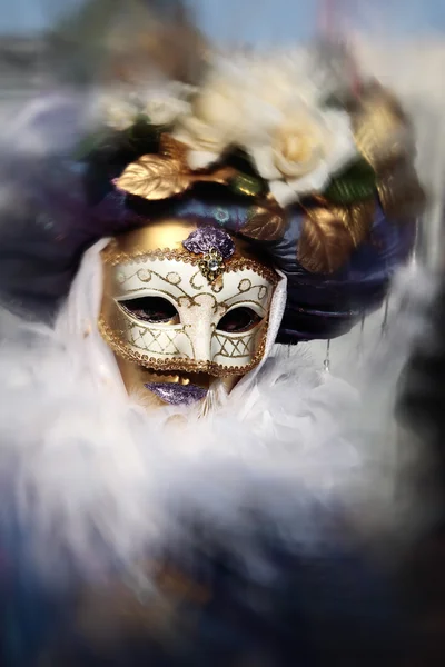 Máscara retrato carnaval de Veneza itália — Fotografia de Stock