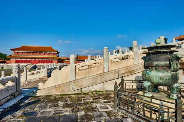 Taihedian Home of Supreme Harmony Imperial Palace Den forbudte by – stockfoto