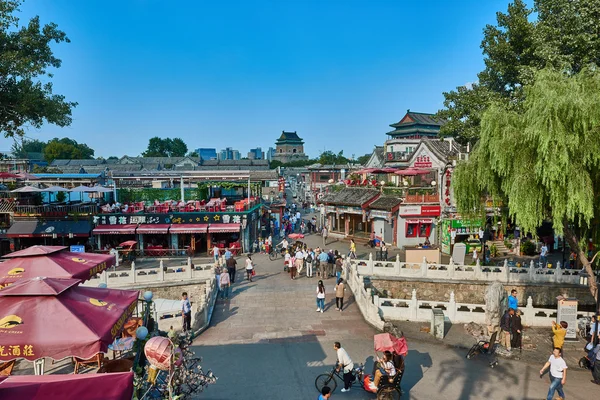 Chinesische traditionelle yindingqiao hutong Straßen beijing chin — Stockfoto