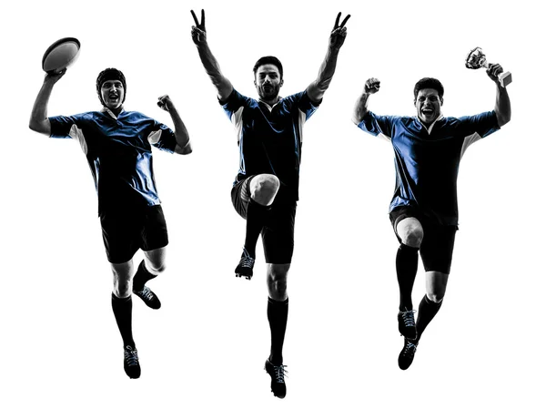 Rugby uomini giocatori silhouette — Foto Stock