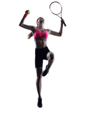 kadın tenis oyuncu siluet