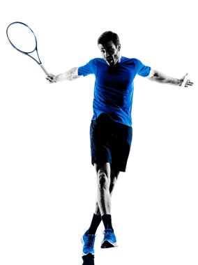 adam siluet oyun tenis oyuncusu