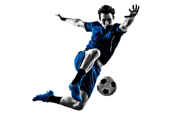 Italiaanse voetbal speler man silhouet — Stockfoto