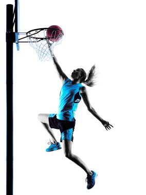 kadın basketbol oyuncu siluet