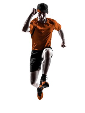 adam atlet jogger atlama siluet jogging koşma