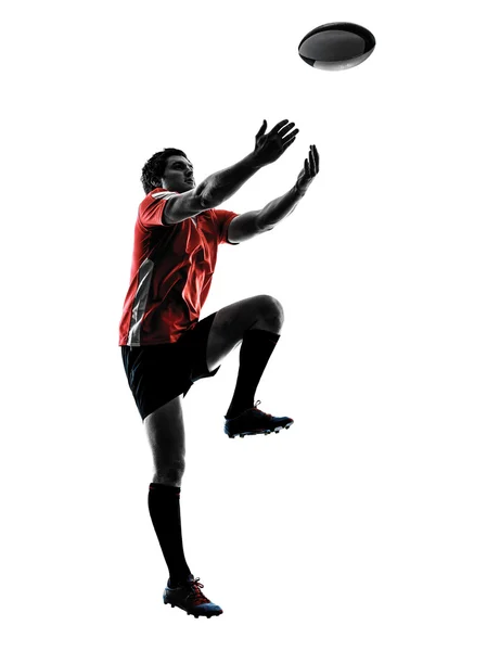 Rugby man speler silhouet — Stockfoto