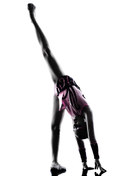 Rytmická gymnastika dívka dítě — Stock fotografie