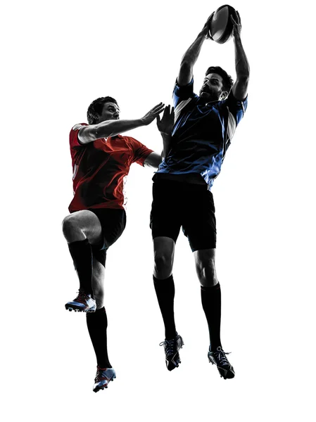 Rugby hommes joueurs silhouette — Photo