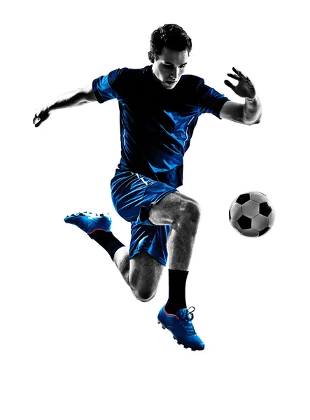 Italienischer Fußballspieler Mann Silhouette — Stockfoto