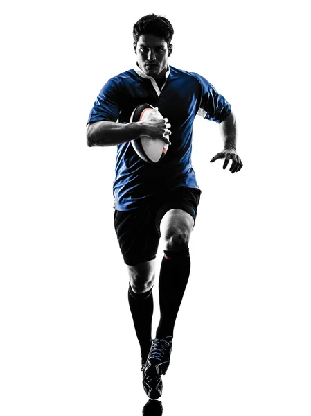 Silueta hráč Rugby člověka — Stock fotografie