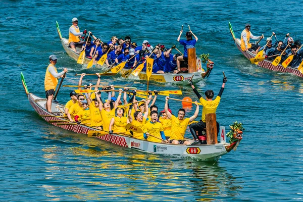 Dragón barcos festival carrera Stanley playa Hong Kong —  Fotos de Stock