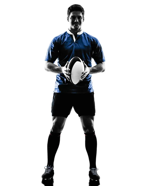 Silhouette eines Rugby-Spielers — Stockfoto