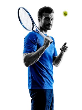 adam siluet oyun tenis oyuncusu