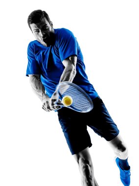 adam siluet oyun tenis oyuncusu