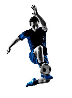 İtalyan futbol oyuncu adam siluet 