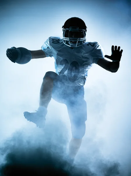 Silhouette de footballeur américain — Photo