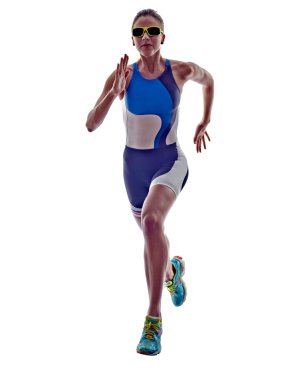 atlet çalışan kadın triatlon Ironman runner