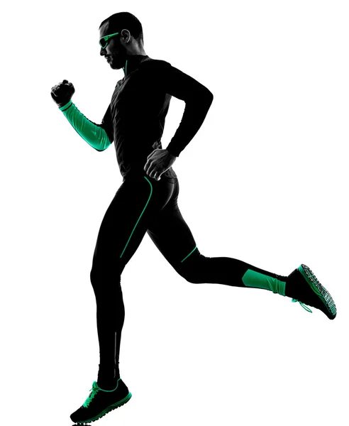 Homme coureur jogging jogging silhouette — Photo