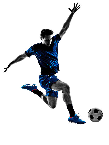 italian soccer player man silhouette 