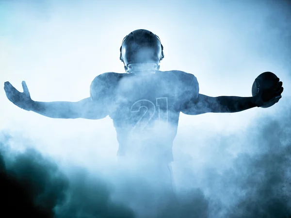 American football player silhouette — Stock Photo, Image