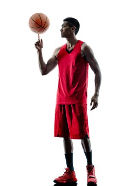 adam basketbol oyuncu izole siluet