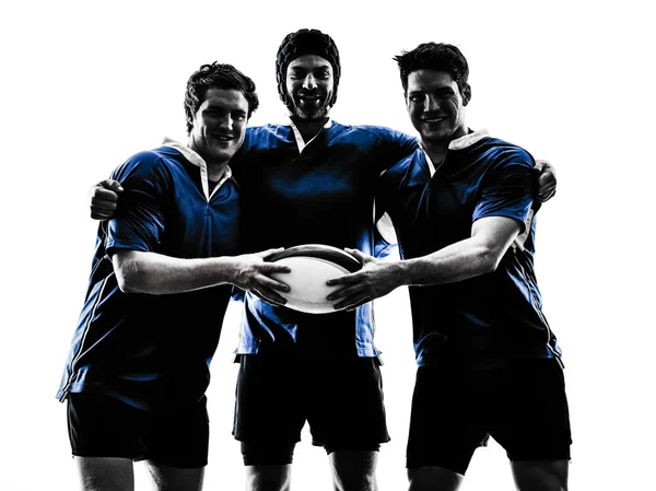 Rugby mężczyzn graczy sylwetka — Zdjęcie stockowe
