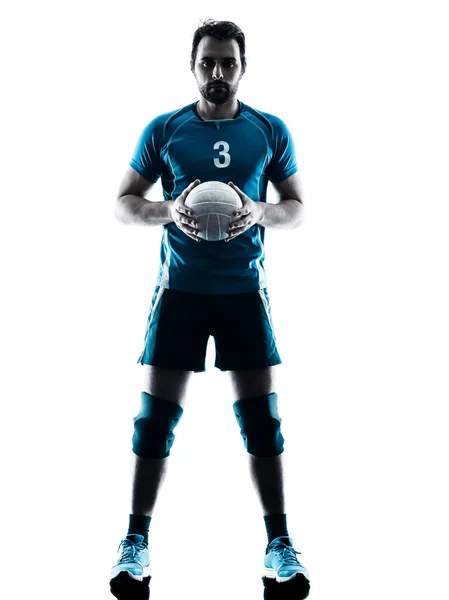 Silhouette homme volley — Photo