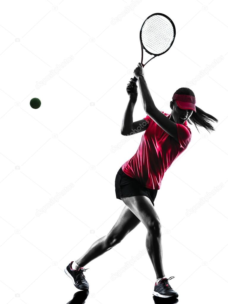 woman tennis player sadness silhouette