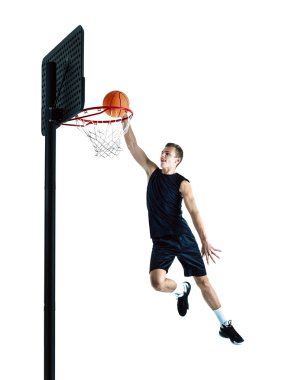 adam basketbol oyuncu izole siluet