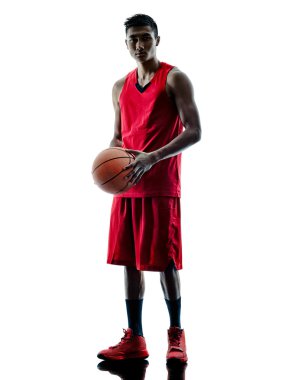adam basketbol oyuncu izole siluet