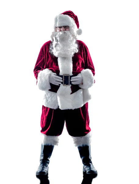 Santa claus silhouette isolated — Stock Photo, Image