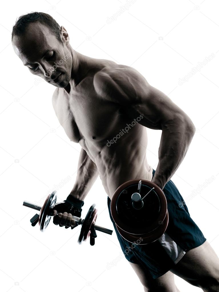 body buiding man isolated