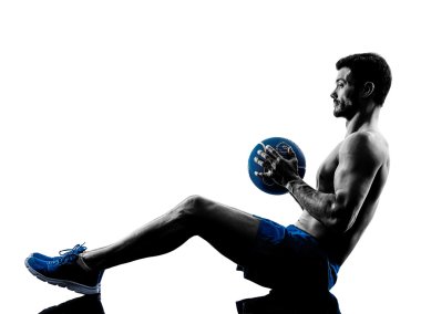 adam egzersiz fitness ağırlık siluet