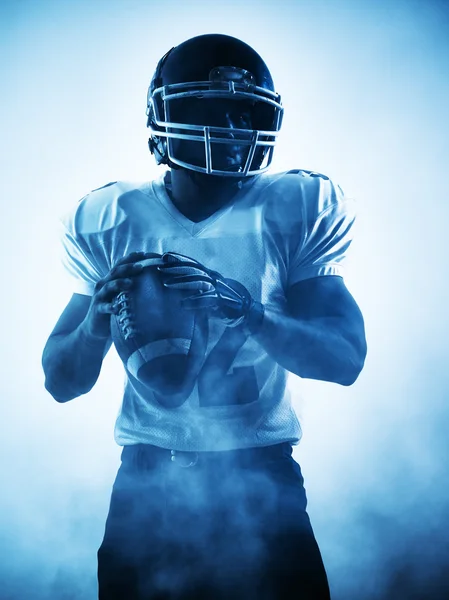 Giocatore di football americano silhouette — Foto Stock