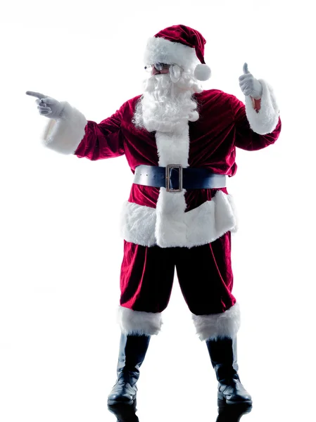 Санта-Клаус показывает пространство для копирования — стоковое фото