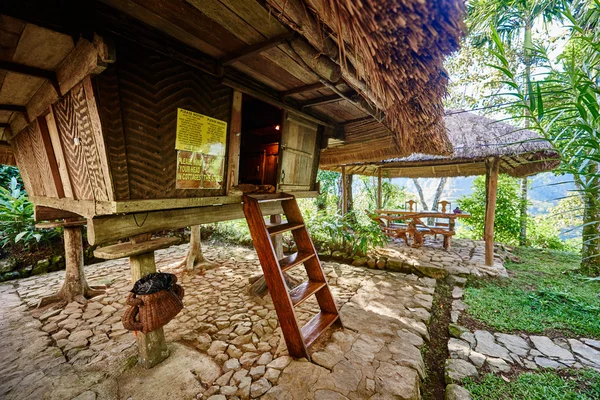 Maison dans rizière rizière terrasse champs Philippines — Photo