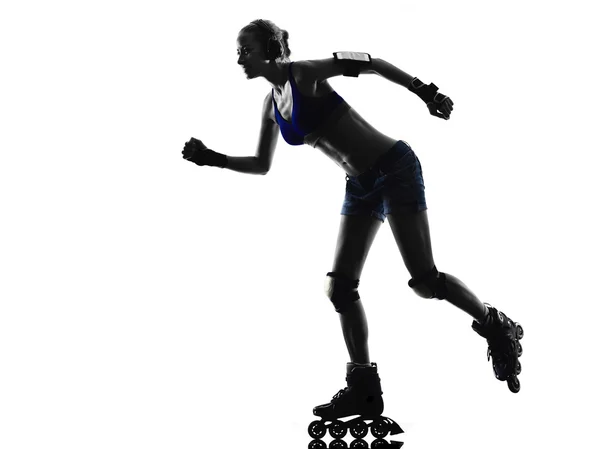 Vrouw in rolschaatsen — Stockfoto