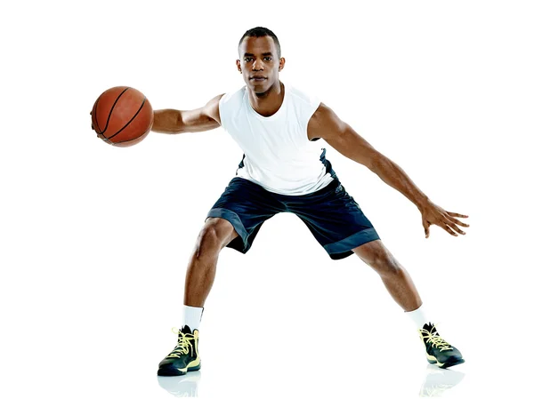Giocatore di basket uomo isolato — Foto Stock