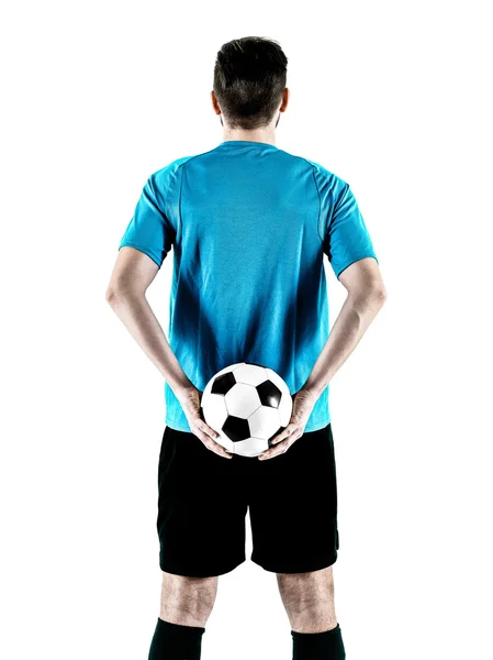Giocatore di calcio uomo isolato — Foto Stock