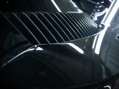 Letonya, Riga - 26 Mayıs 2020: Porsche Panamera, GT, 911 e-melez detayları.