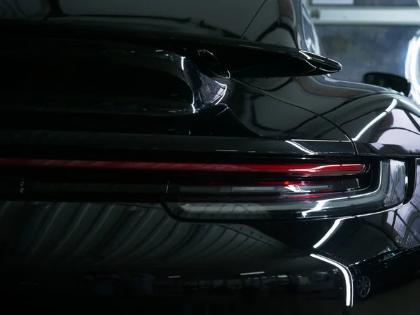 Latvia Riga May 2020 Porsche Panamera 911 Hybrid Details — 스톡 사진