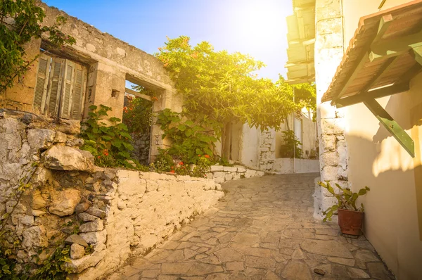 Vista da cidade velha na cidade de Chania na ilha de Creta, Grécia . Imagens De Bancos De Imagens Sem Royalties