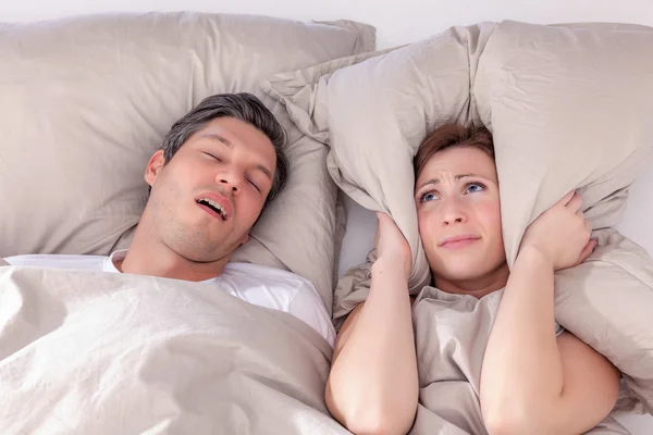 Snore at night — Stock Photo, Image